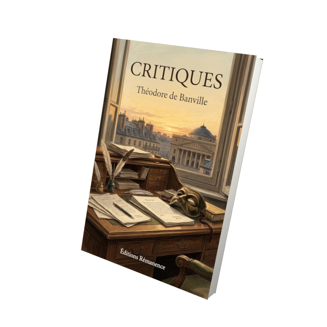 Livre Critiques par Théodore de Banville - Vue 3D - Editions Remanence