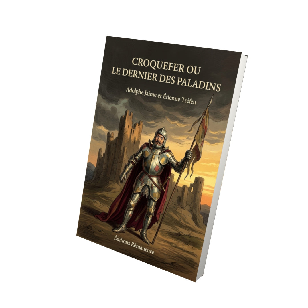 Livre Croquefer ou le dernier des paladins par Adolphe Jaime et Étienne Tréfeu - Vue 3D - Editions Remanence