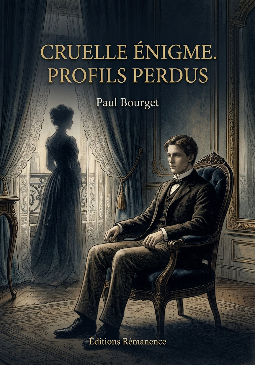 Livre Cruelle Énigme. Profils perdus par Paul Bourget - Couverture - Editions Remanence