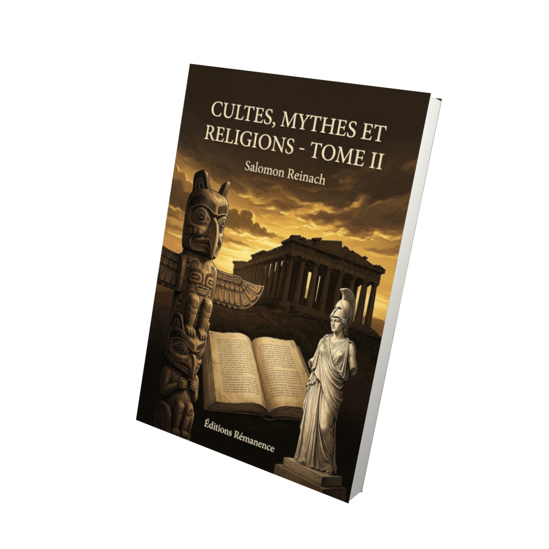 Livre Cultes, mythes et religions - Tome II par Salomon Reinach - Vue 3D - Editions Remanence