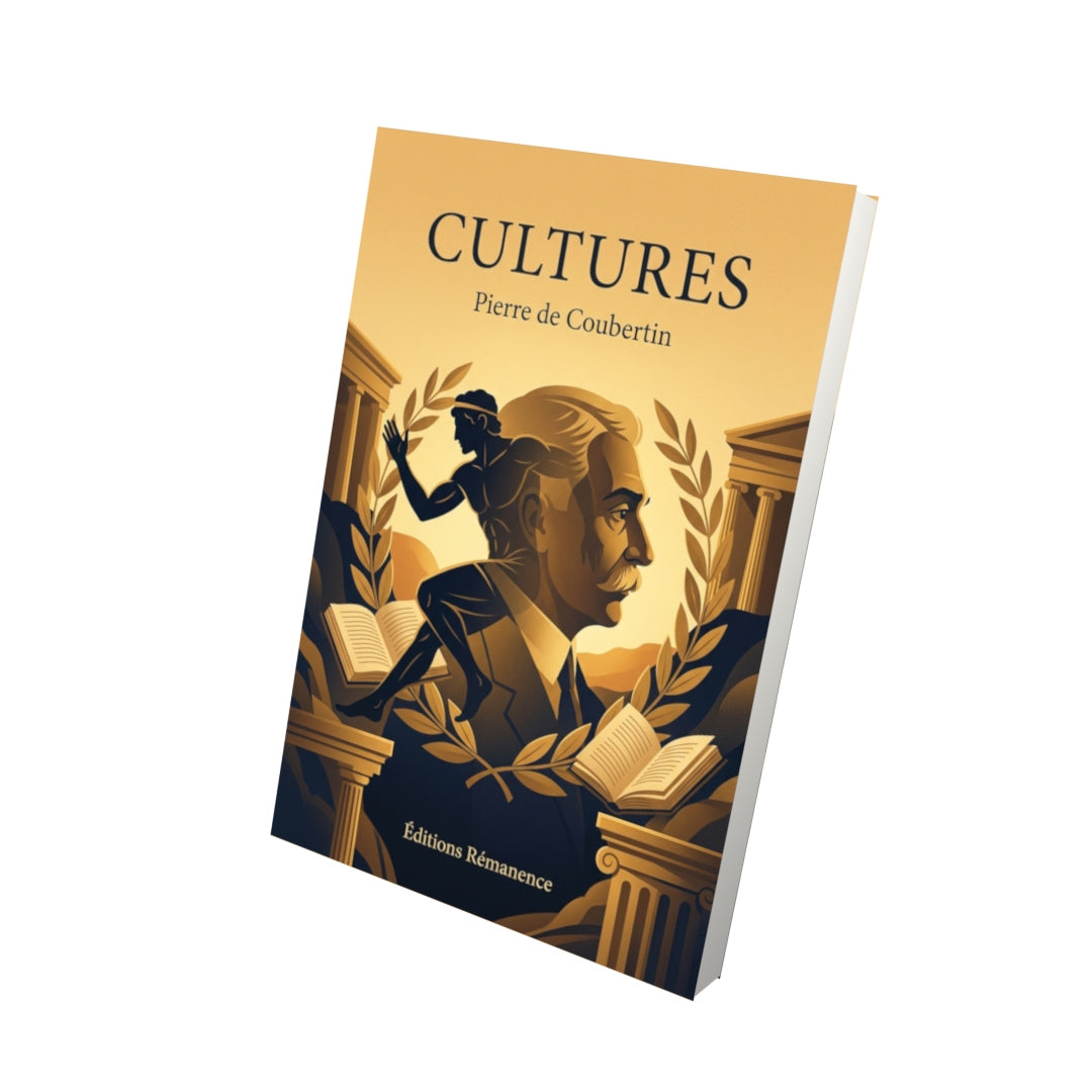 Livre Cultures par Pierre de Coubertin - Vue 3D - Editions Remanence