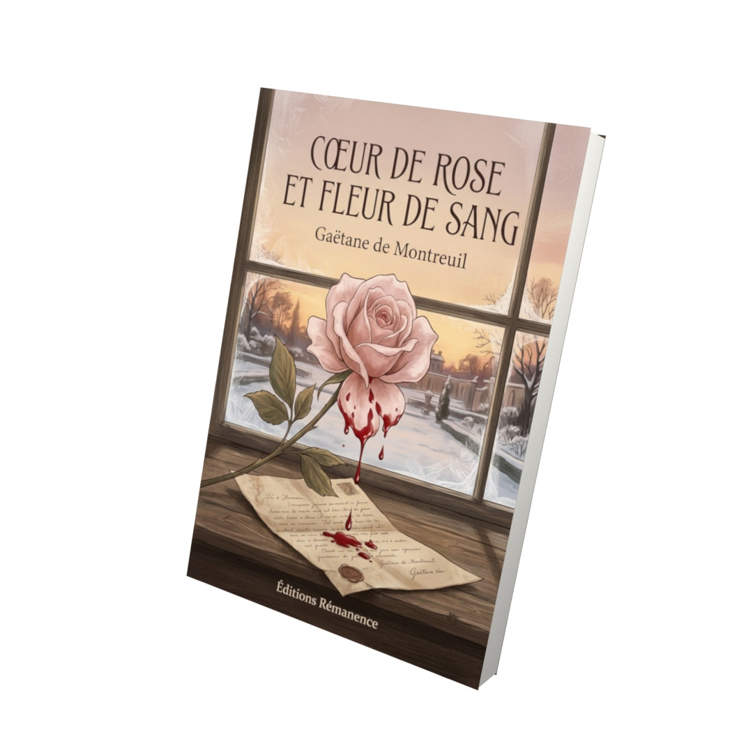 Livre Cœur de Rose et Fleur de Sang par Gaëtane de Montreuil - Vue 3D - Editions Remanence