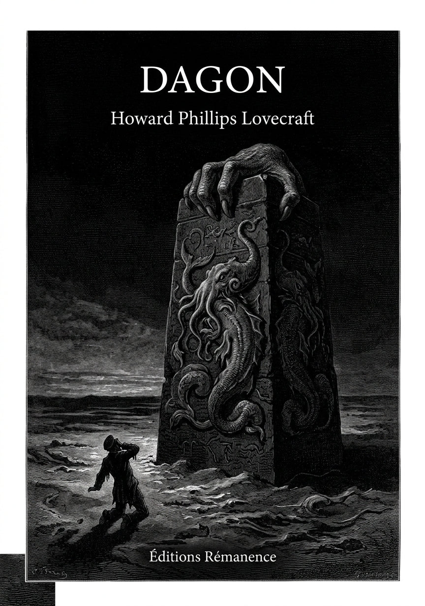 Livre Dagon par Howard Phillips Lovecraft - Couverture - Editions Remanence