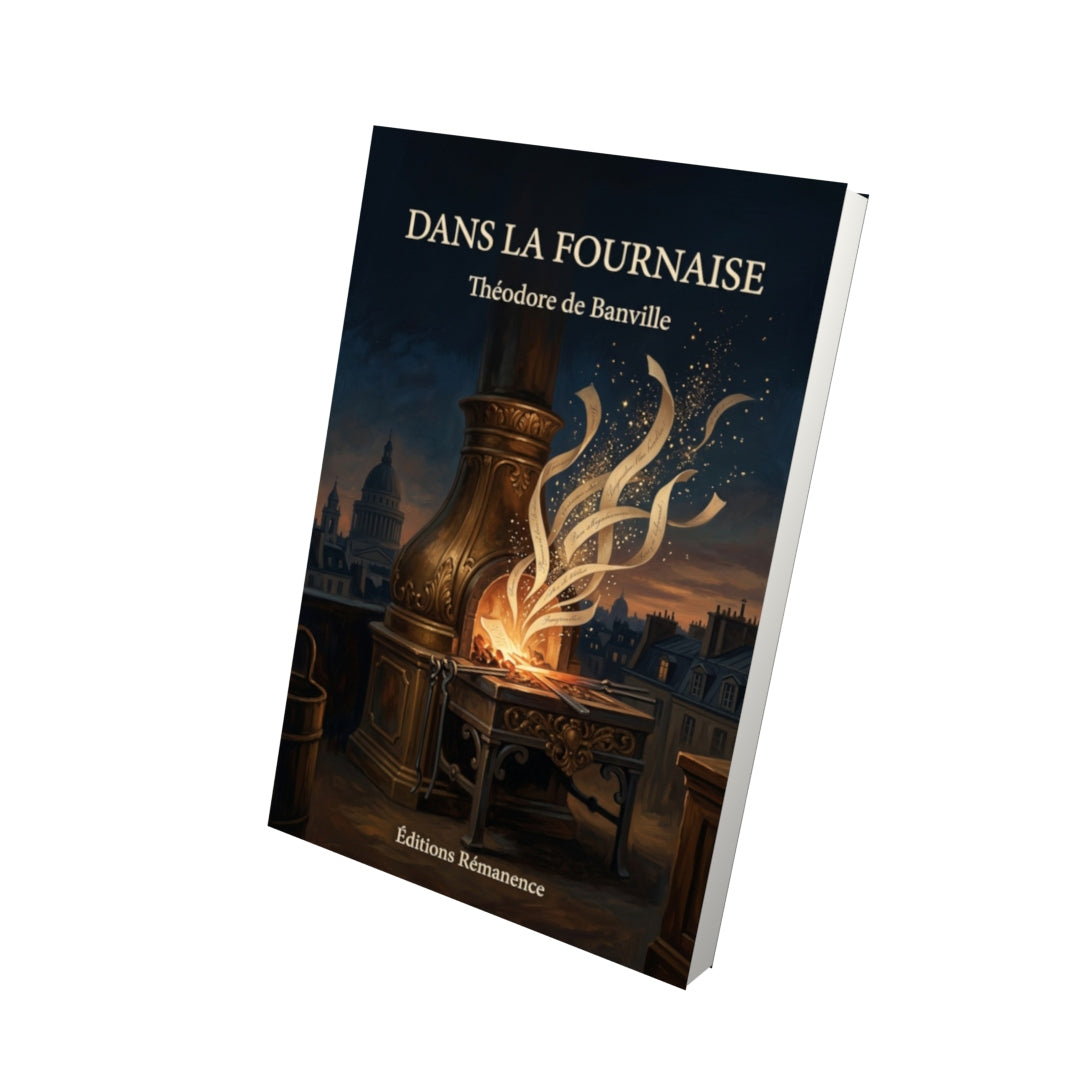 Livre Dans la fournaise par Théodore de Banville - Vue 3D - Editions Remanence