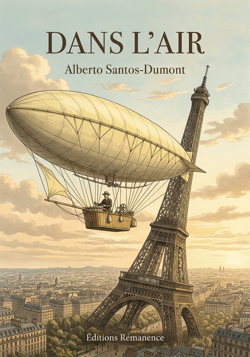 Livre Dans l’air par Alberto Santos-Dumont - Couverture - Editions Remanence