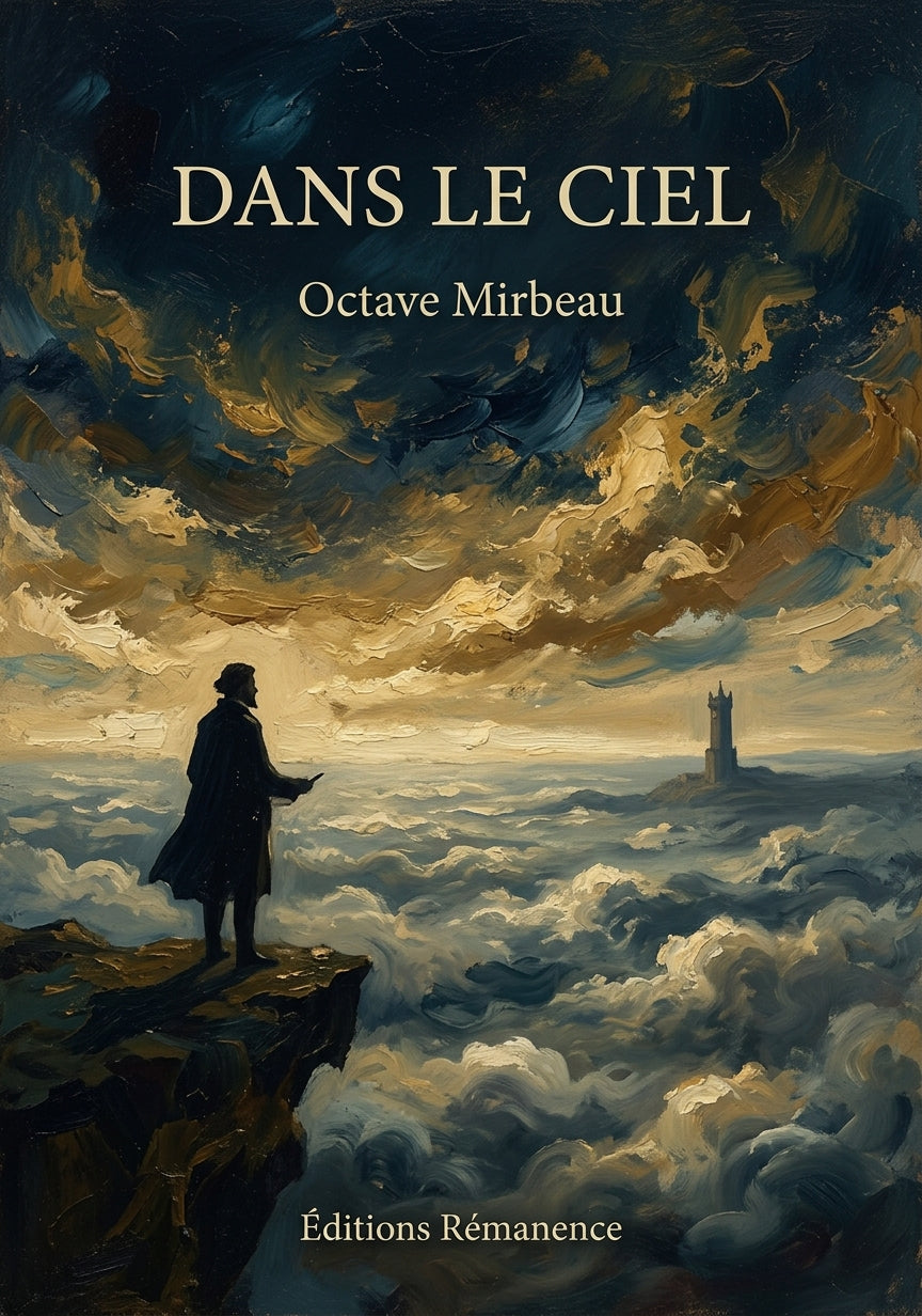 Livre Dans le ciel par Octave Mirbeau - Couverture - Editions Remanence