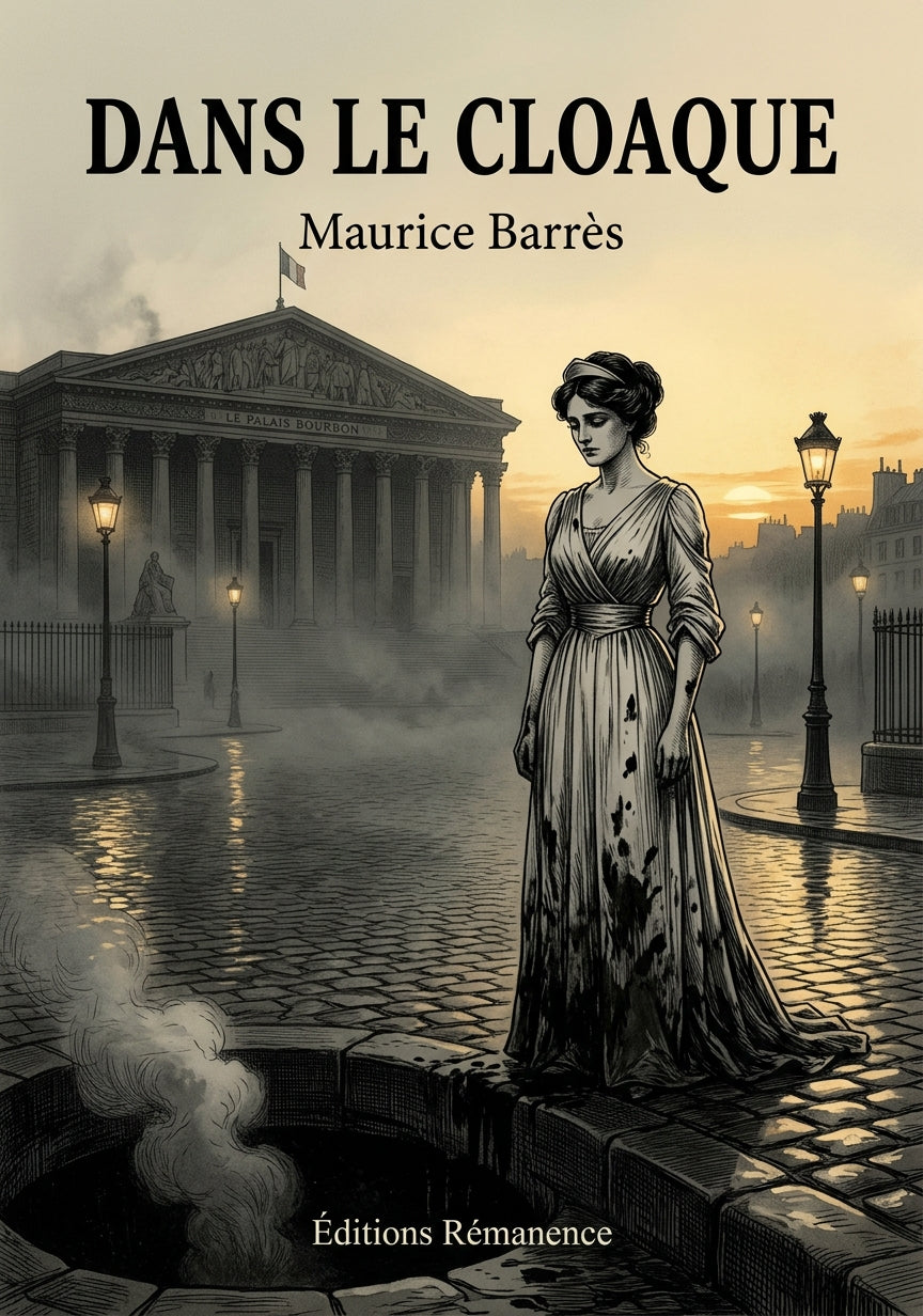 Livre Dans le cloaque par Maurice Barrès - Couverture - Editions Remanence