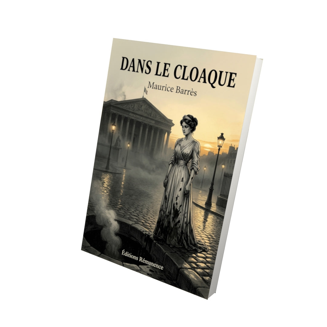 Livre Dans le cloaque par Maurice Barrès - Vue 3D - Editions Remanence