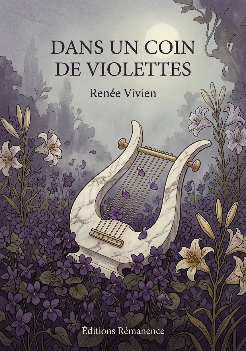 Livre Dans un coin de violettes par Renée Vivien - Couverture - Editions Remanence