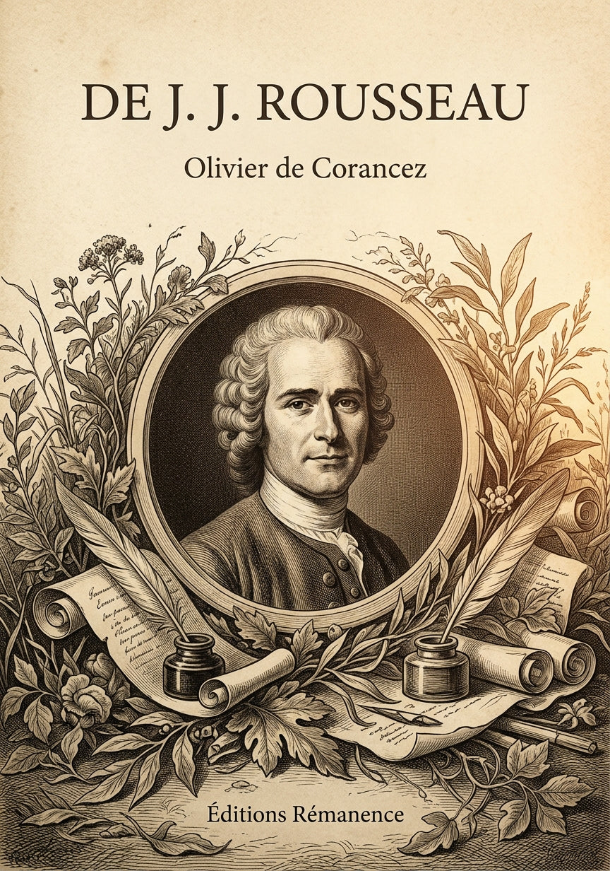 Livre De J. J. Rousseau par Olivier de Corancez - Couverture - Editions Remanence