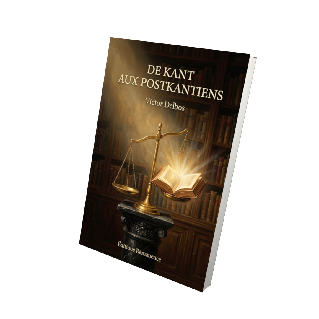Livre De Kant aux postkantiens par Victor Delbos - Vue 3D - Editions Remanence