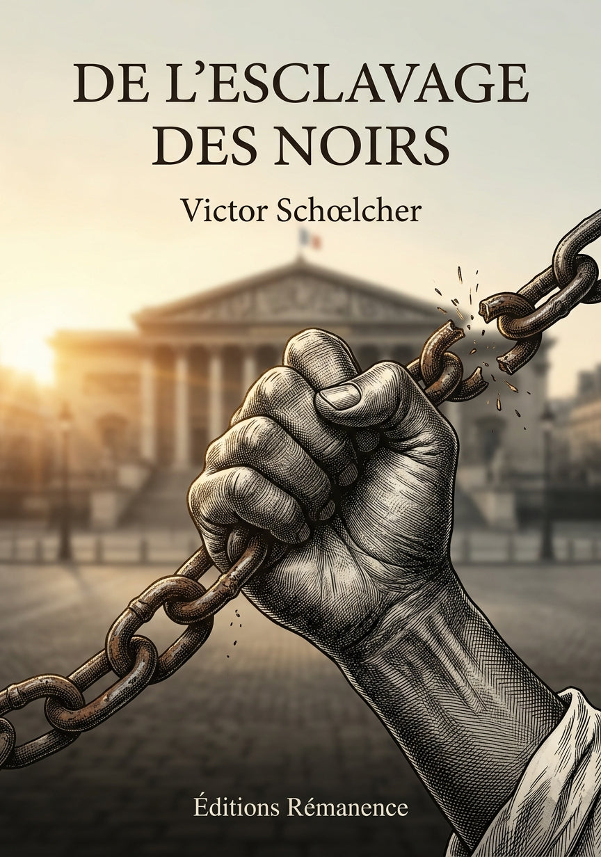 Livre De l'esclavage des Noirs par Victor Schœlcher - Couverture - Editions Remanence