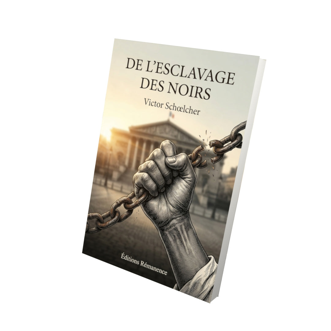 Livre De l'esclavage des Noirs par Victor Schœlcher - Vue 3D - Editions Remanence