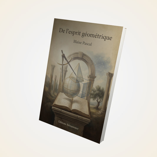Livre De l'esprit géométrique – Blaise Pascal - Couverture 3D