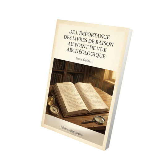 Livre De l'importance des livres de raison au point de vue archéologique - Louis Guibert - Vue 3D - Editions Remanence