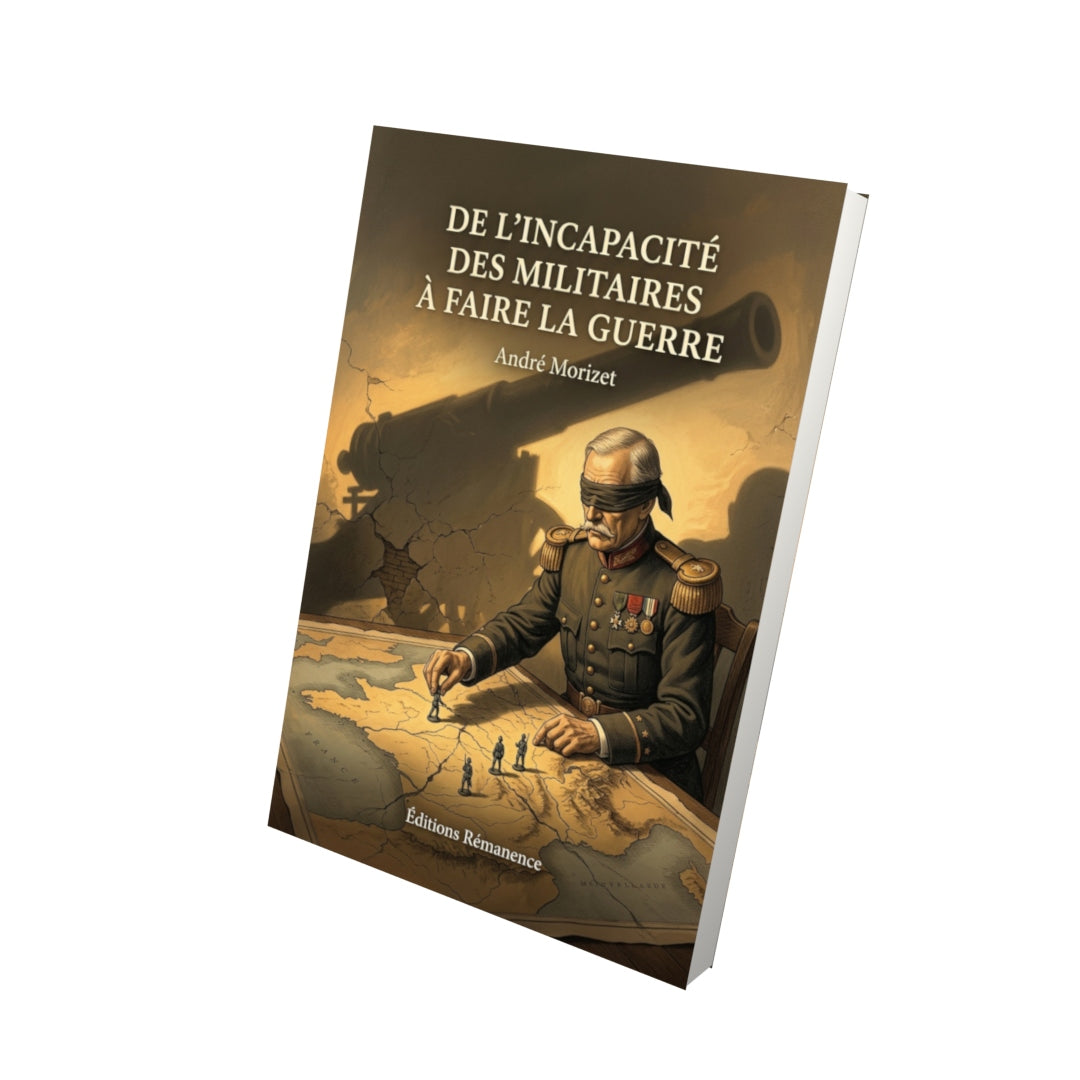 Livre De l'Incapacité des Militaires à faire la Guerre par André Morizet - Vue 3D - Editions Remanence