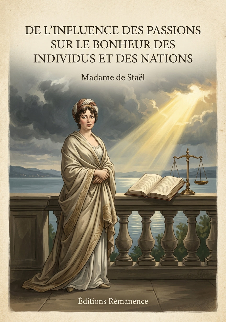 De l'influence des passions sur le bonheur des individus et des nations - Madame de Staël (Couverture)