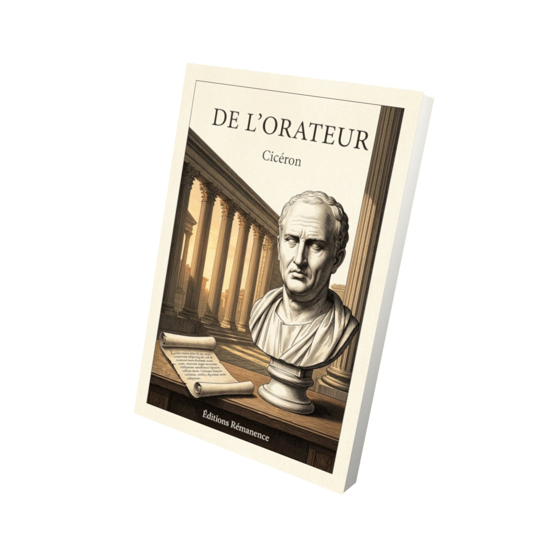 Livre De l'orateur - Cicéron - Vue 3D - Editions Remanence