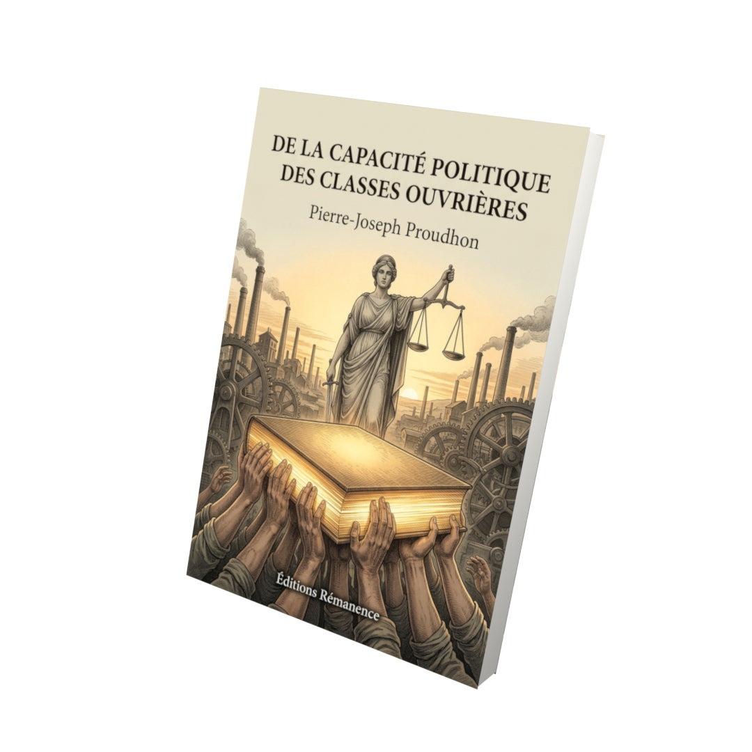Livre De la Capacité politique des classes ouvrières par Pierre-Joseph Proudhon - Vue 3D - Editions Remanence