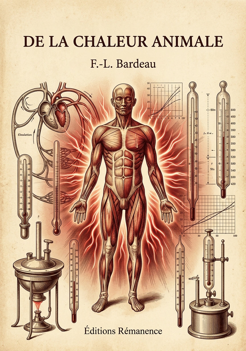 Livre De la chaleur animale par F.-L. Bardeau - Couverture - Editions Remanence
