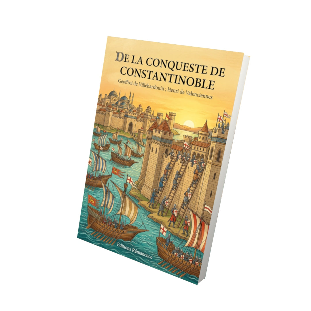 Livre De la conqueste de Constantinoble par Geoffroi de Villehardouin ; Henri de Valenciennes - Vue 3D - Editions Remanence