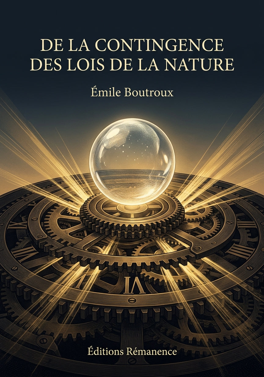 Livre De la contingence des lois de la nature par Émile Boutroux - Couverture - Editions Remanence