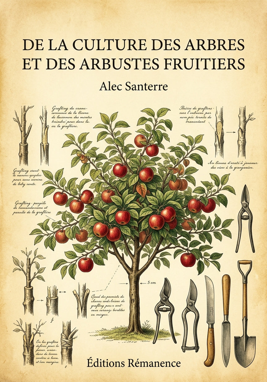 Livre De la culture des arbres et des arbustes fruitiers par Alec Santerre - Couverture - Editions Remanence
