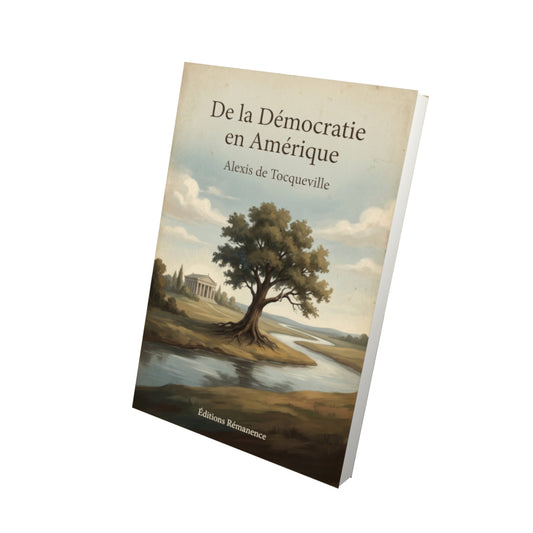 Livre De la Démocratie en Amérique – Alexis de Tocqueville - Vue 3D - Editions Remanence