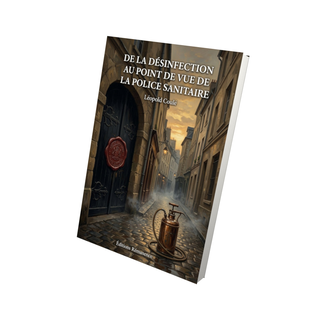 Livre De la désinfection au point de vue de la police sanitaire par Léopold Coulé - Vue 3D - Editions Remanence