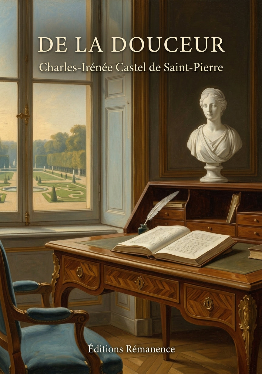 Livre De la douceur par Charles-Irénée Castel de Saint-Pierre - Couverture - Editions Remanence