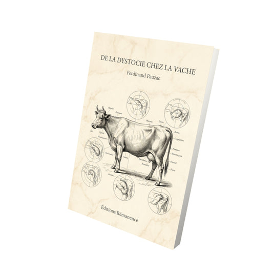 Livre De la dystocie chez la vache par Ferdinand Pauzac - Vue 3D - Editions Remanence