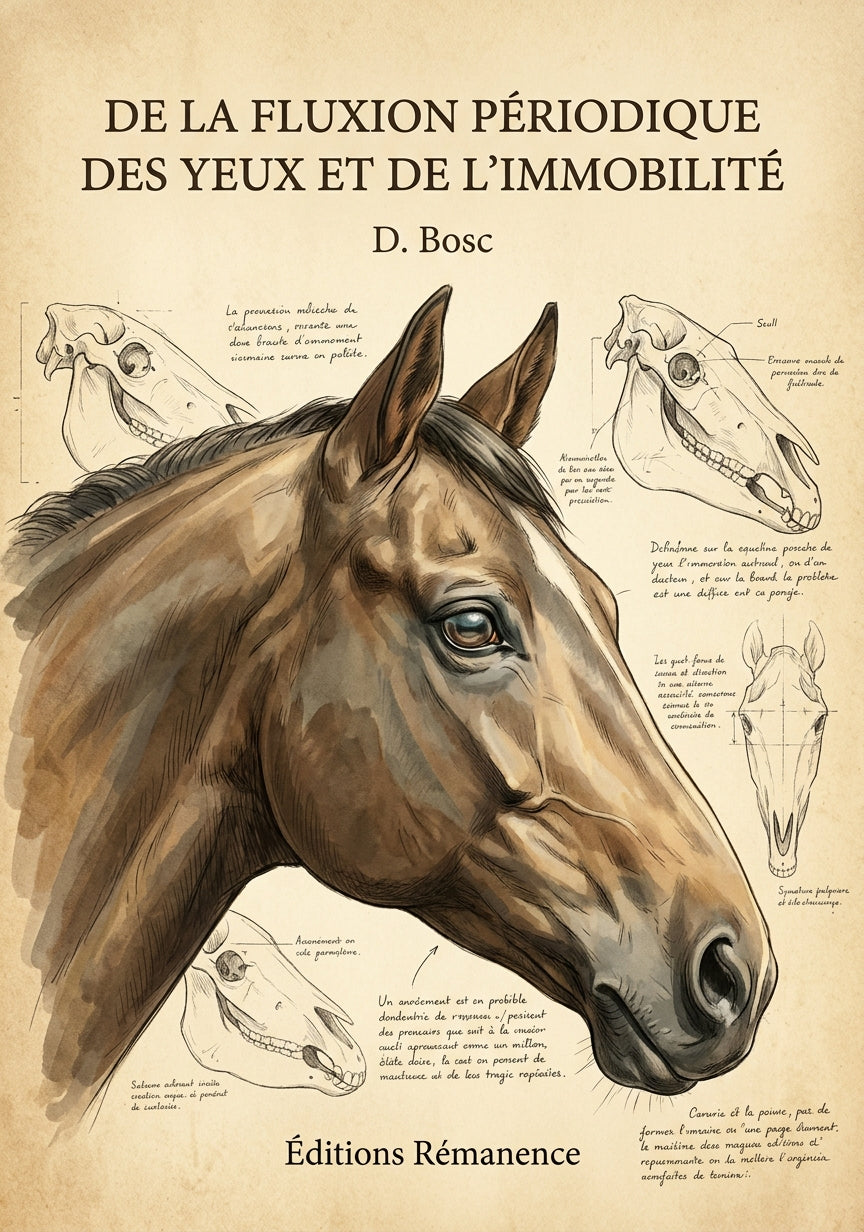 Livre De la fluxion périodique des yeux et de l’immobilité par D. Bosc - Couverture - Editions Remanence