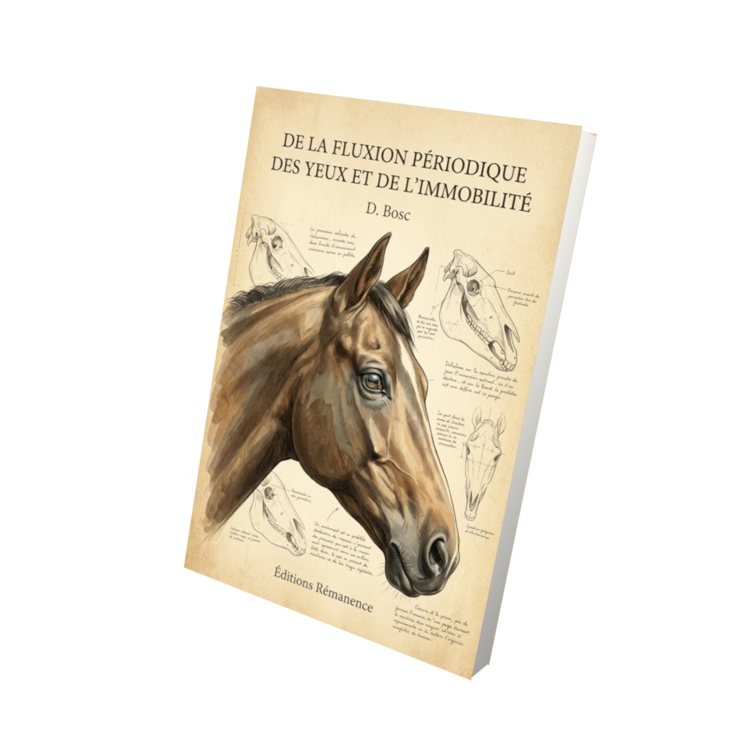 Livre De la fluxion périodique des yeux et de l’immobilité par D. Bosc - Vue 3D - Editions Remanence
