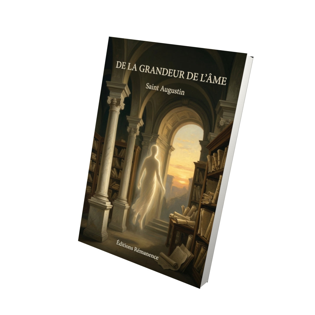 Livre De la grandeur de l'âme - Saint Augustin - Vue 3D - Editions Remanence