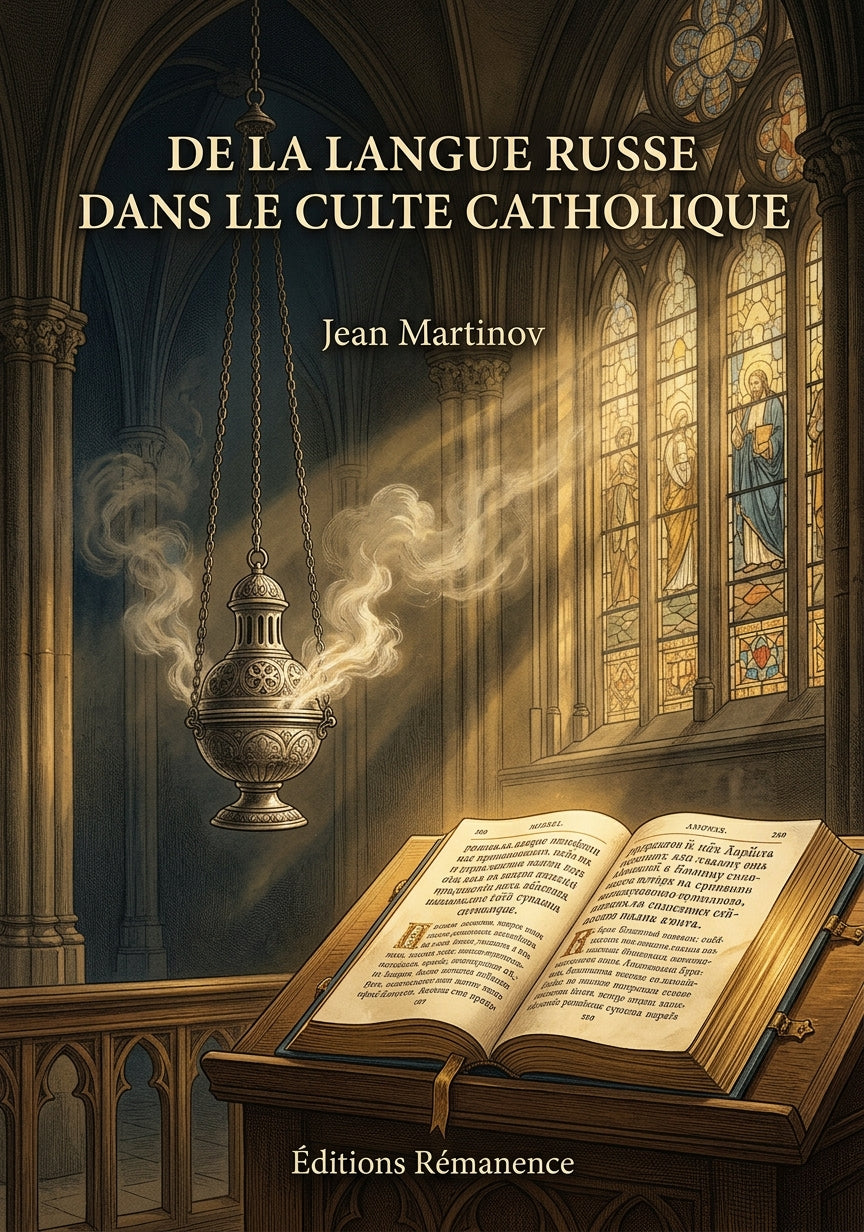 Livre De la langue russe dans le culte catholique par Jean Martinov - Couverture - Editions Remanence