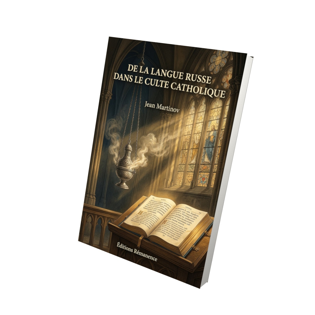 Livre De la langue russe dans le culte catholique par Jean Martinov - Vue 3D - Editions Remanence