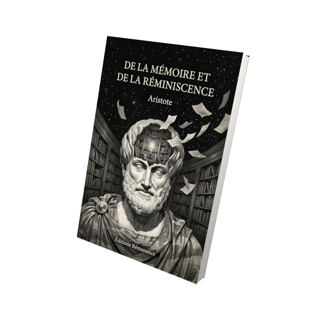Livre De la mémoire et de la réminiscence - Aristote - Vue 3D - Editions Remanence