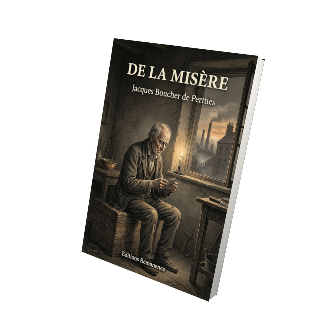 Livre De la misère par Jacques Boucher de Perthes - Vue 3D - Editions Remanence