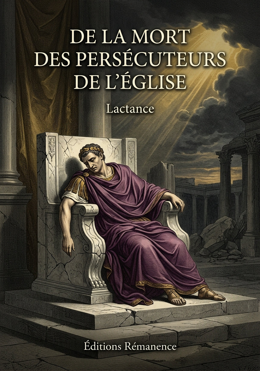 Livre De la mort des persécuteurs de l’Église par Lactance - Couverture - Editions Remanence