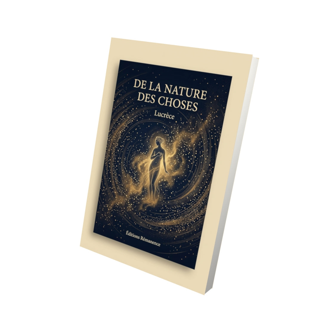Livre De la nature des choses par Lucrèce - Vue 3D - Editions Remanence