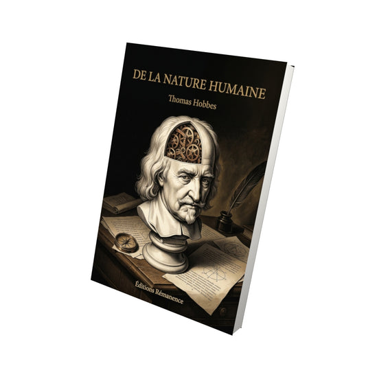 Livre De la nature humaine par Thomas Hobbes - Vue 3D - Editions Remanence