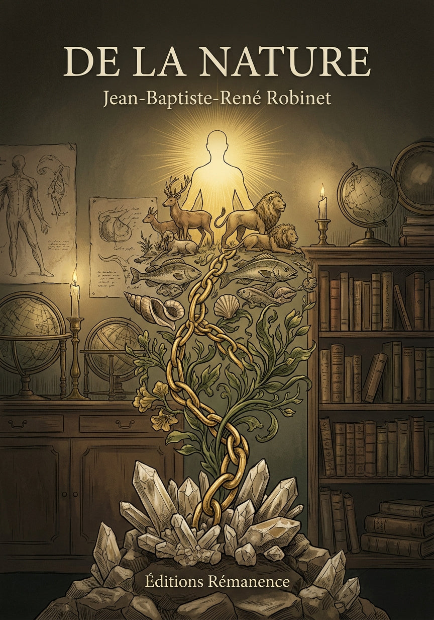 Livre De la nature par Jean-Baptiste-René Robinet - Couverture - Editions Remanence