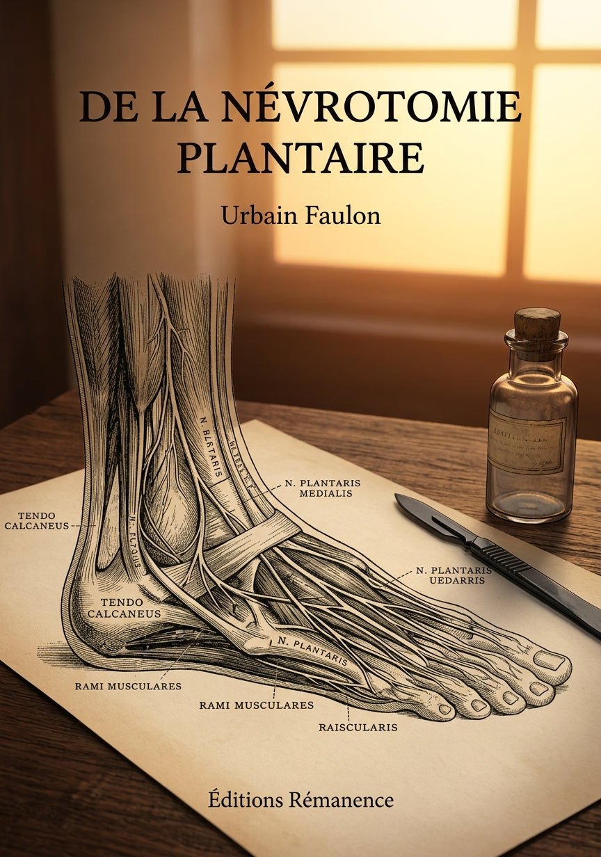 Livre De la névrotomie plantaire par Urbain Faulon - Couverture - Editions Remanence