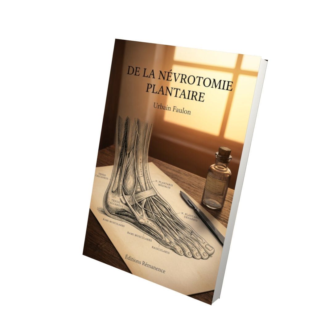 Livre De la névrotomie plantaire par Urbain Faulon - Vue 3D - Editions Remanence