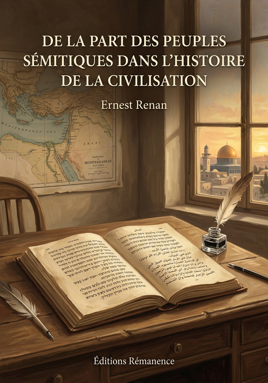 Livre De la part des peuples sémitiques dans l’histoire de la civilisation par Ernest Renan - Couverture - Editions Remanence
