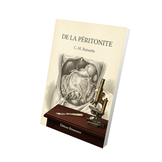 Livre De la péritonite par C.-M. Baissette - Vue 3D - Editions Remanence