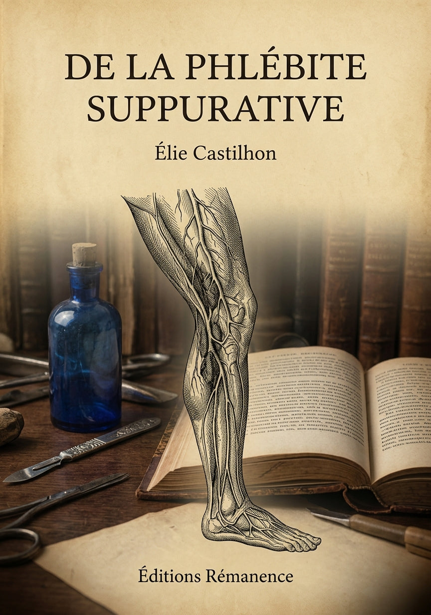 Livre De la phlébite suppurative par Élie Castilhon - Couverture - Editions Remanence