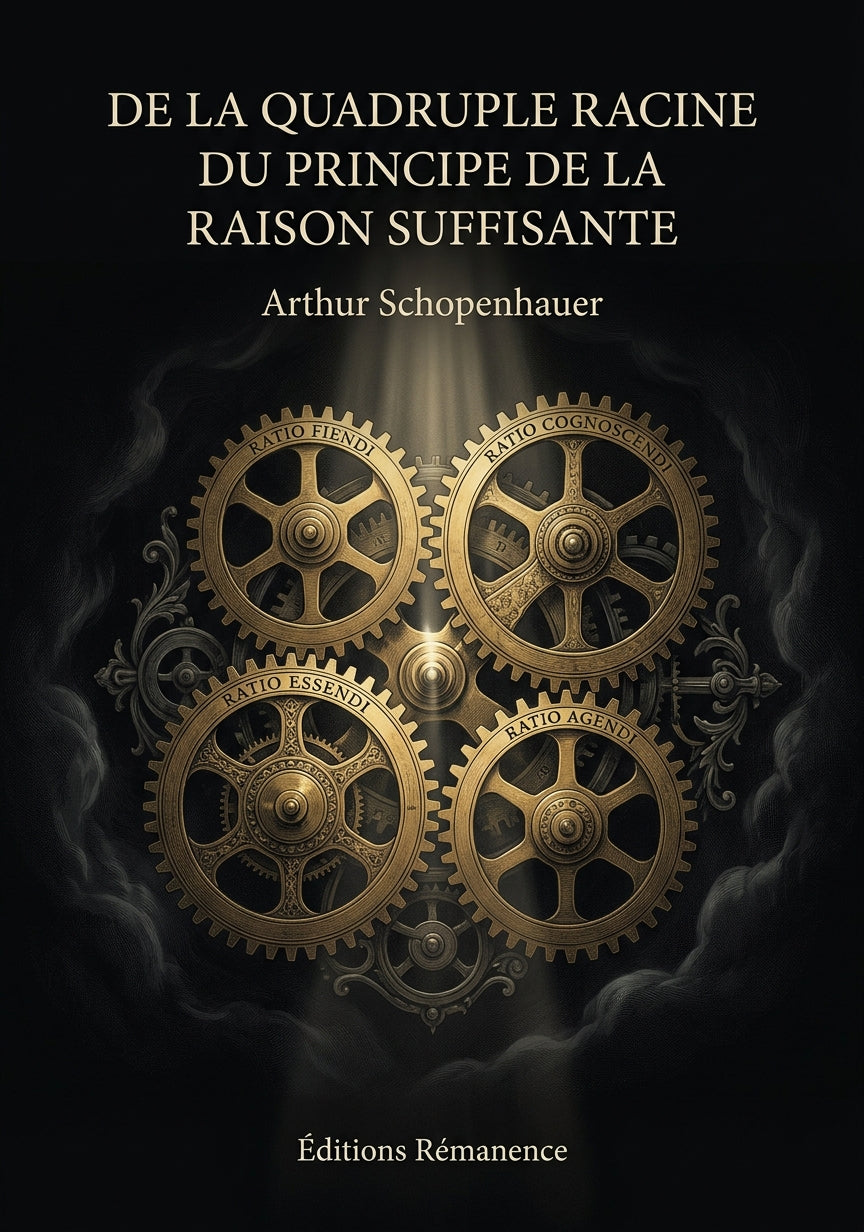 Livre De la quadruple racine du principe de la raison suffisante par Arthur Schopenhauer - Couverture - Editions Remanence