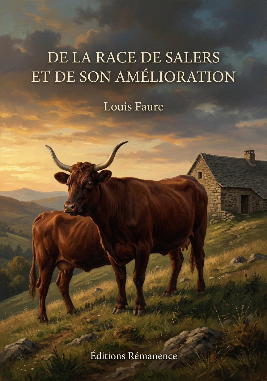 Livre De la race de Salers et de son amélioration par Louis Faure - Couverture - Editions Remanence