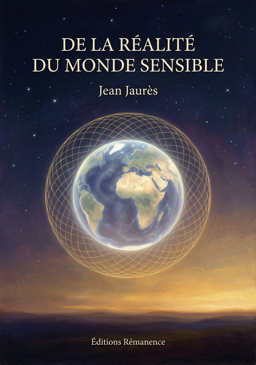 Livre De la réalité du monde sensible par Jean Jaurès - Couverture - Editions Remanence